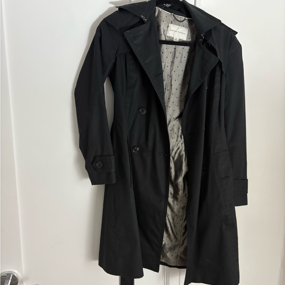 Banana Republic Classic Black Trench Coat